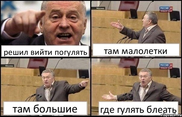 решил вийти погулять там малолетки там большие где гулять блеать, Комикс Жириновский