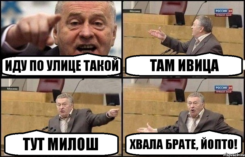 Иду по улице такой Там Ивица Тут милош хвала брате, йопто!, Комикс Жириновский