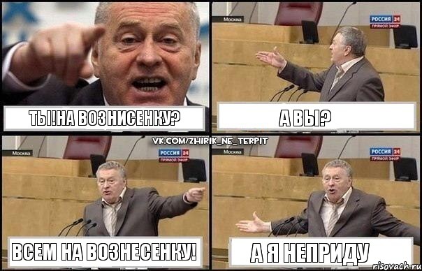 ты!на вознисенку? а вы? всем на вознесенку! а я неприду, Комикс Жириновский