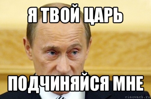 я твой царь подчиняйся мне, Мем путин