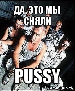 да, это мы сняли pussy, Мем rammstein