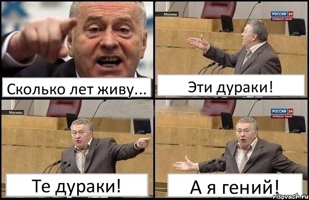 Сколько лет живу... Эти дураки! Те дураки! А я гений!, Комикс Жириновский