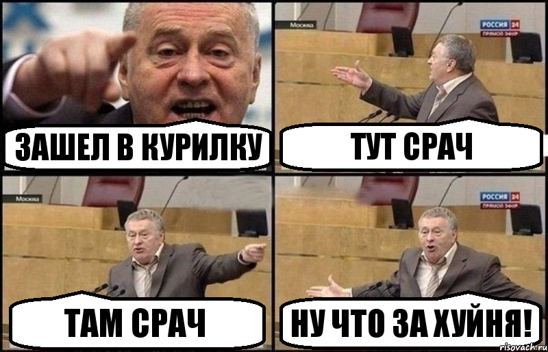 Зашел в курилку Тут срач Там срач Ну что за хуйня!, Комикс Жириновский