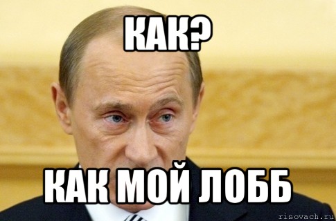 как? как мой лобб, Мем путин