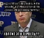 недостаток туалетной бумаги "васкан" в стране которой так удобно какшечки вытирать? хватит это терпеть!!!, Мем Хватит это терпеть (Жириновский)