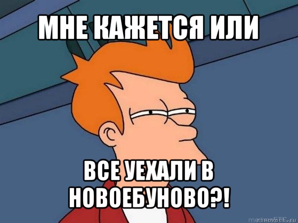 мне кажется или все уехали в новоебуново?!, Мем  Фрай (мне кажется или)