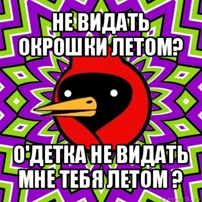 не видать окрошки летом? о'детка не видать мне тебя летом ?, Мем Омская птица