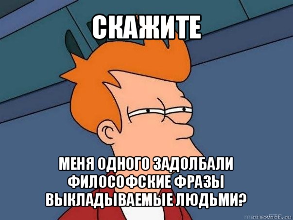 скажите меня одного задолбали философские фразы выкладываемые людьми?, Мем  Фрай (мне кажется или)