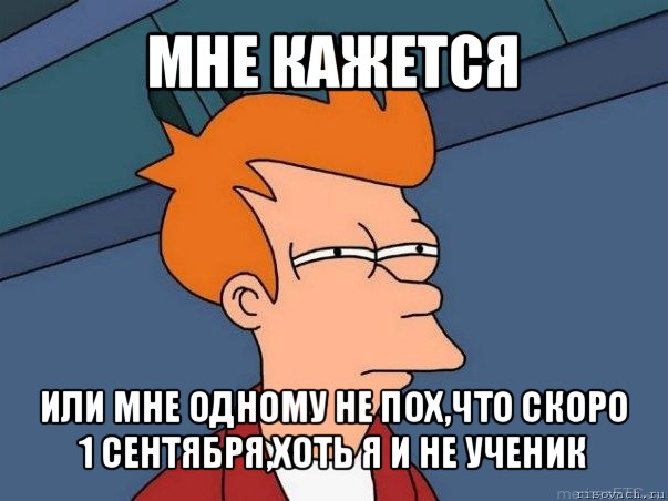 мне кажется или мне одному не пох,что скоро 1 сентября,хоть я и не ученик, Мем  Фрай (мне кажется или)