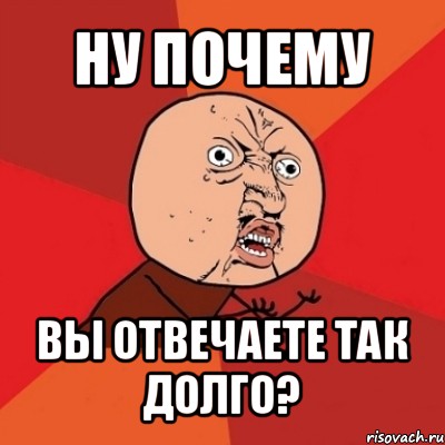 ну почему вы отвечаете так долго?, Мем Почему