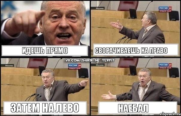 Идешь прямо Сворачиваешь на право Затем на лево Наебал, Комикс Жириновский