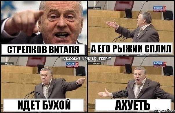 Стрелков Виталя Идет бухой А его рыжии сплил Ахуеть, Комикс Жириновский