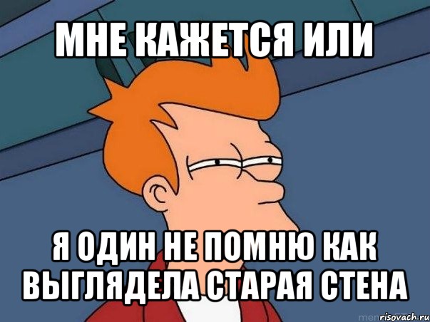 мне кажется или я один не помню как выглядела старая стена, Мем  Фрай (мне кажется или)