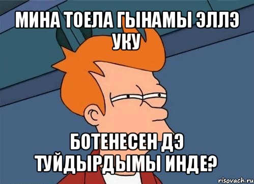 мина тоела гынамы эллэ уку ботенесен дэ туйдырдымы инде?, Мем  Фрай (мне кажется или)