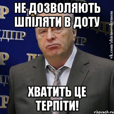 не дозволяють шпіляти в доту хватить це терпіти!, Мем Хватит это терпеть (Жириновский)