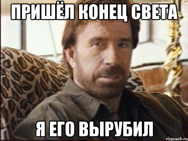 пришёл конец света я его вырубил