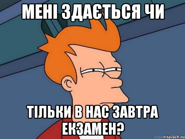 мені здається чи тільки в нас завтра екзамен?, Мем  Фрай (мне кажется или)