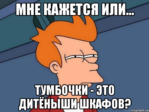 мне кажется или... тумбочки - это дитёныши шкафов?, Мем  Фрай (мне кажется или)