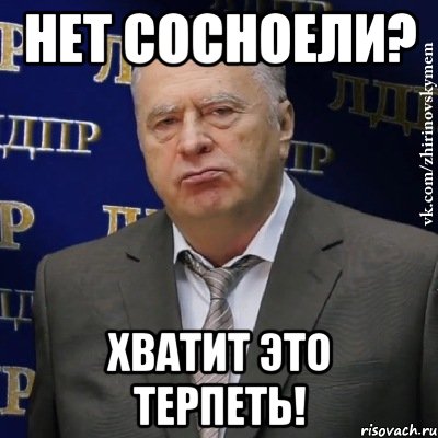 нет сосноели? хватит это терпеть!, Мем Хватит это терпеть (Жириновский)