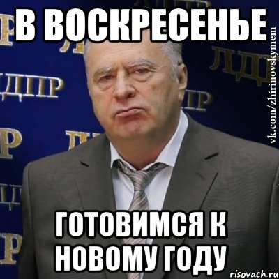 в воскресенье готовимся к новому году, Мем Хватит это терпеть (Жириновский)
