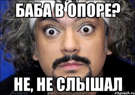 баба в опоре? не, не слышал, Мем киркоров