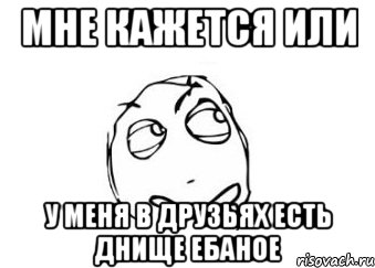 мне кажется или у меня в друзьях есть днище ебаное, Мем Мне кажется или