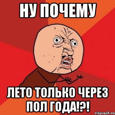 ну почему лето только через пол года!?!, Мем Почему