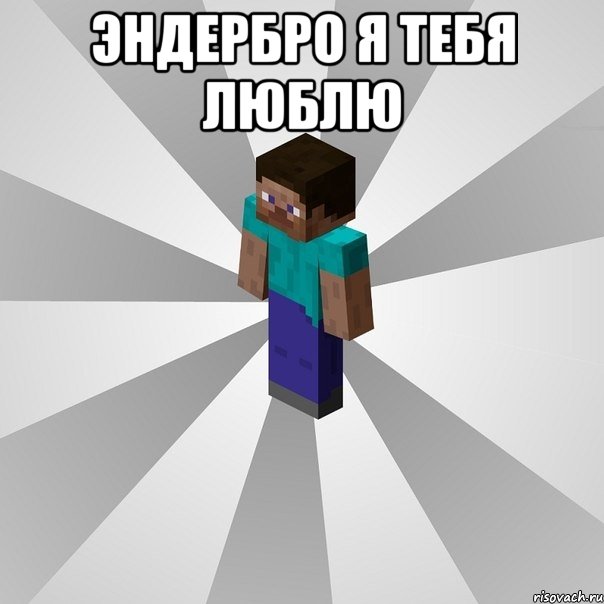 эндербро я тебя люблю , Мем Типичный игрок Minecraft