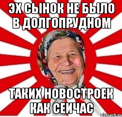 эх сынок не было в долгопрудном таких новостроек как сеичас, Мем  бабуля