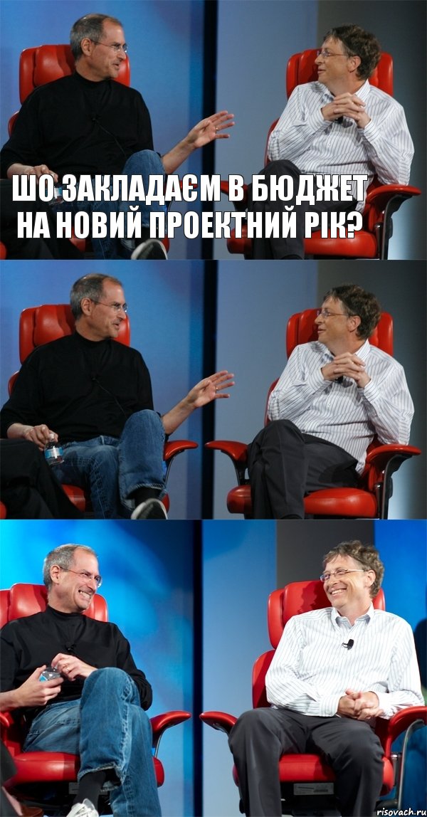 шо закладаєм в бюджет на новий проектний рік?  , Комикс Стив Джобс и Билл Гейтс (3 зоны)