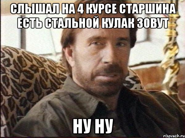 слышал на 4 курсе старшина есть стальной кулак зовут ну ну, Мем чак норрис