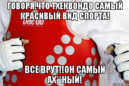 говоря,что тхеквондо самый красивый вид спорта! все врут!!он самый ах**ный!, Мем Дае До