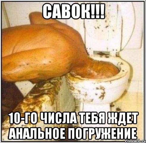 савок!!! 10-го числа тебя ждет анальное погружение, Мем Дайвер