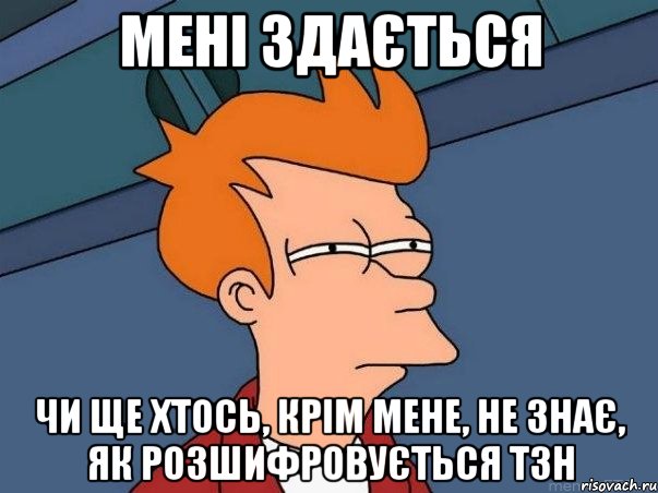 мені здається чи ще хтось, крім мене, не знає, як розшифровується тзн, Мем  Фрай (мне кажется или)