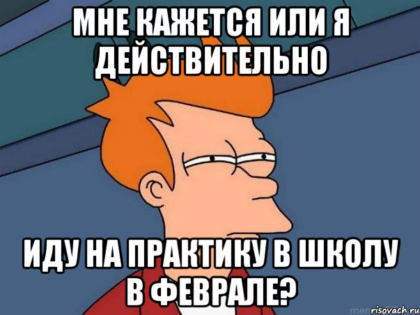 мне кажется или я действительно иду на практику в школу в феврале?, Мем  Фрай (мне кажется или)