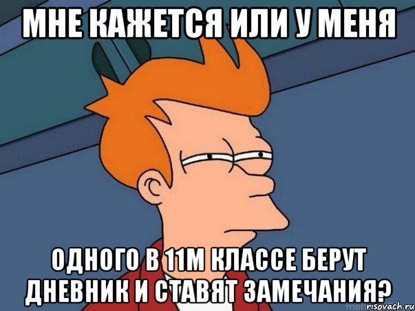 мне кажется или у меня одного в 11м классе берут дневник и ставят замечания?, Мем  Фрай (мне кажется или)