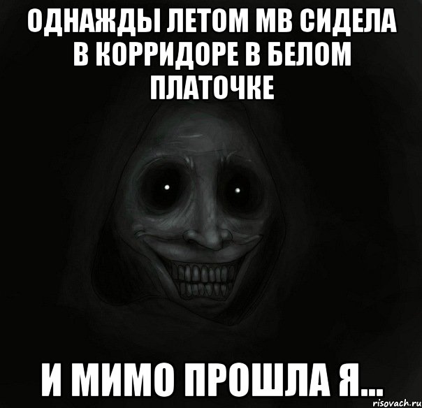однажды летом мв сидела в корридоре в белом платочке и мимо прошла я..., Мем Ночной гость