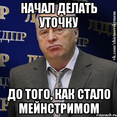 начал делать уточку до того, как стало мейнстримом, Мем Хватит это терпеть (Жириновский)