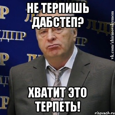не терпишь дабстеп? хватит это терпеть!, Мем Хватит это терпеть (Жириновский)