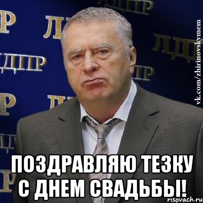  поздравляю тезку с днем свадьбы!, Мем Хватит это терпеть (Жириновский)