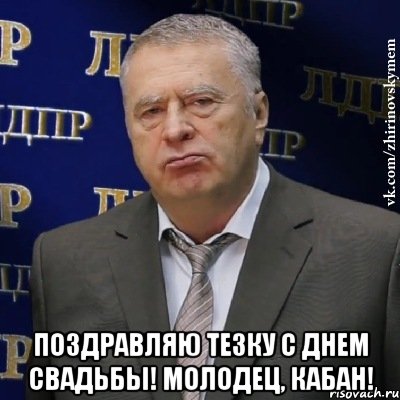  поздравляю тезку с днем свадьбы! молодец, кабан!, Мем Хватит это терпеть (Жириновский)