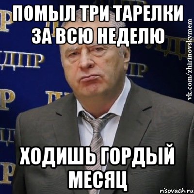 помыл три тарелки за всю неделю ходишь гордый месяц, Мем Хватит это терпеть (Жириновский)