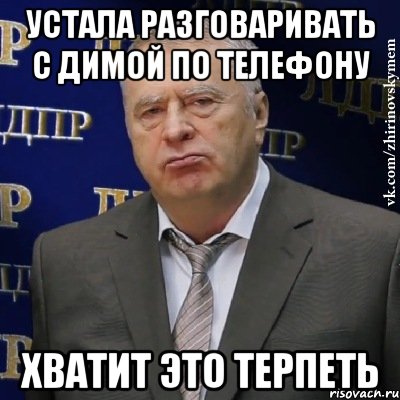 устала разговаривать с димой по телефону хватит это терпеть, Мем Хватит это терпеть (Жириновский)