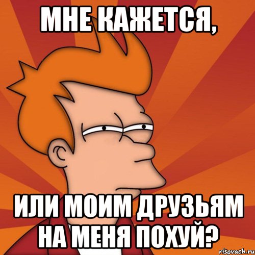 мне кажется, или моим друзьям на меня похуй?, Мем Мне кажется или (Фрай Футурама)