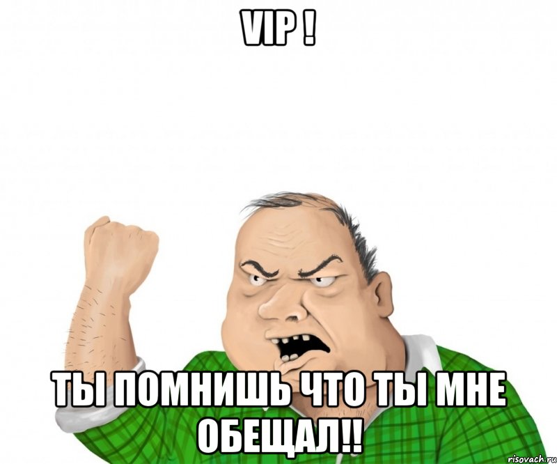 vip ! ты помнишь что ты мне обещал!!, Мем мужик