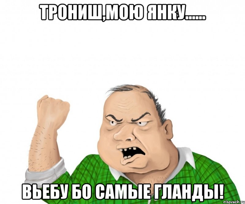 трониш,мою янку...... вьебу бо самые гланды!, Мем мужик