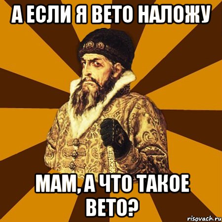 а если я вето наложу мам, а что такое вето?