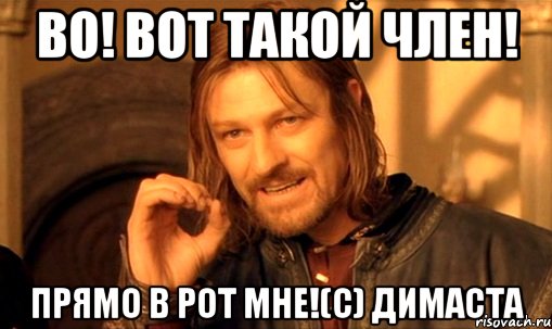 во! вот такой член! прямо в рот мне!(с) димаста, Мем Нельзя просто так взять и (Боромир мем)