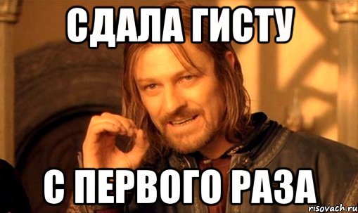 сдала гисту с первого раза, Мем Нельзя просто так взять и (Боромир мем)