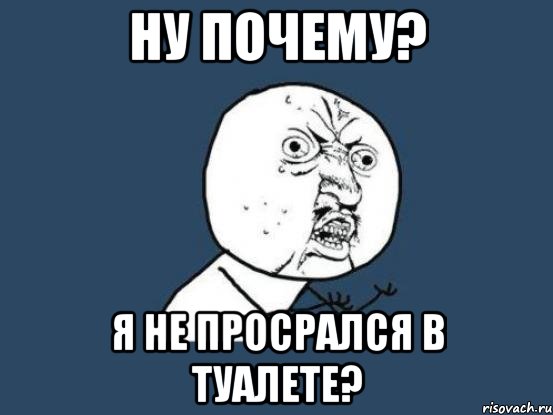 ну почему? я не просрался в туалете?, Мем Ну почему